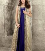 Royal Blue Multi Resham Work Velvet Pakistani Salwar With Dupatta