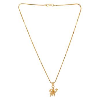 Gold plated lord hanuman temple locket 2