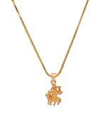Festive special gold color durga maa temple locket