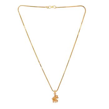 Festive special gold color durga maa temple locket 2