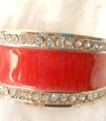 Stone Studded Red Bracelet-080139