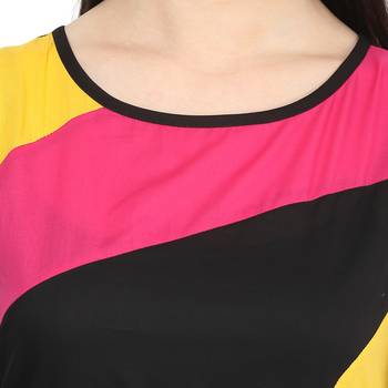 Multicolor woven cotton stitched kurtas-and-kurtis 4