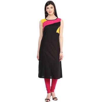 Multicolor woven cotton stitched kurtas-and-kurtis 5