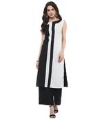 Black plain polyester stitched kurtas-and-kurtis