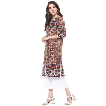 Multicolor printed polyester stitched kurtas-and-kurtis 3