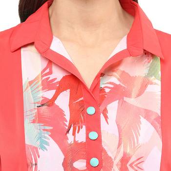 Coral printed crepe stitched kurtas-and-kurtis 4