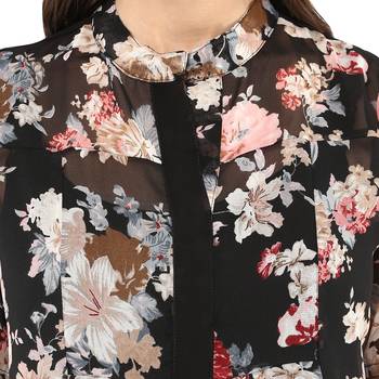 Black printed georgette stitched kurtas-and-kurtis 4