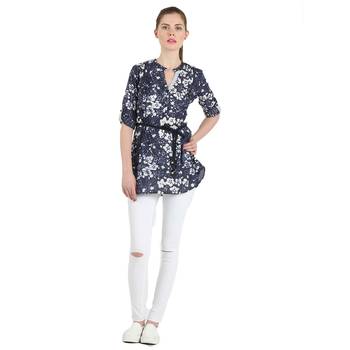 Blue tunic stitched kurti 4