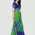 Green  printed faux georgette saree with blouse