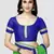 Green  printed faux georgette saree with blouse