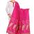 Pink  and  Golden Banarasi Dupatta with Crane Bird Design