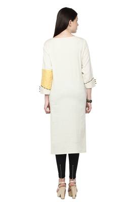 Multicolor plain cotton stitched kurtas-and-kurtis 3