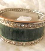 Stone Studded Green Bracelet-080134