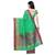 Green Woven Polycotton Saree With Blouse