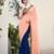 Light Peach Plain Georgette Saree With Blouse