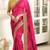 Pink Embroidered Georgette Saree With Blouse