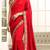 Red Embroidered Georgette Saree With Blouse