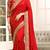 Red Embroidered Georgette Saree With Blouse