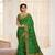 Green  Embroidered Faux Raw Silk Saree With Blouse
