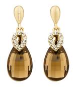 Brown Crystal Earrings