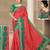 Light red hand woven jacquard saree with blouse