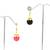 Black  And  Pink Ball Combo Hanging Earring With Pacchi Work For Women  And  Girls