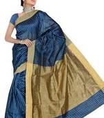 Khicha Patti Saree   Blue