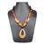 LONGLEAF PINE Orange Acrylic Resin Necklace For Women