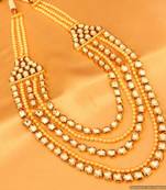 Kundan Meenakari  Long Pearl Necklace Set