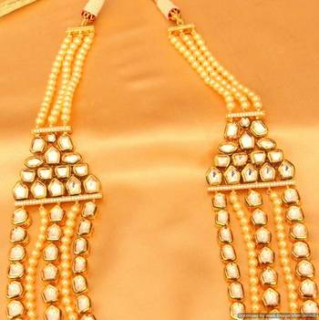 Kundan Meenakari  Long Pearl Necklace Set 2