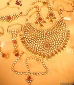 Ruby Kundan Meenakari Royal Bridal Necklace Set
