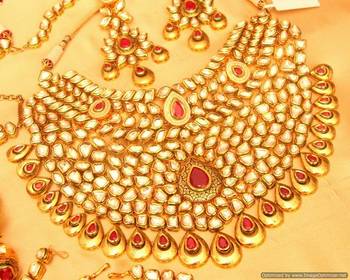Ruby Kundan Meenakari Royal Bridal Necklace Set 2