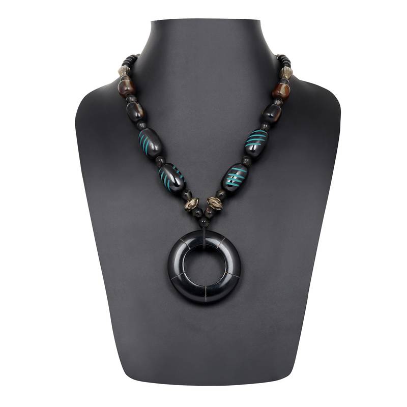 LAUREL Black Acrylic Resin Necklace For Women