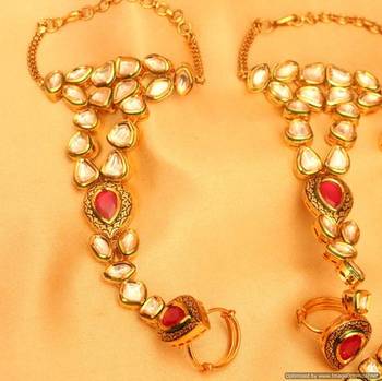 Ruby Kundan Meenakari Royal Bridal Necklace Set 3