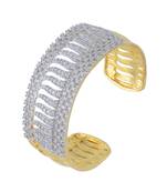 Gold Silver Americian Diamond Beautiful Braclet