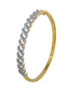 Gold Silver Americian Diamond Beautiful Delicate Braclet