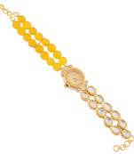 Yellow Golden Stylish Beautiful Onyx Watch