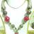 Ruby Red German Silver Necklace