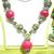 Ruby Red German Silver Necklace