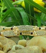 Awesome Designer Silver Color Crystal Bangles