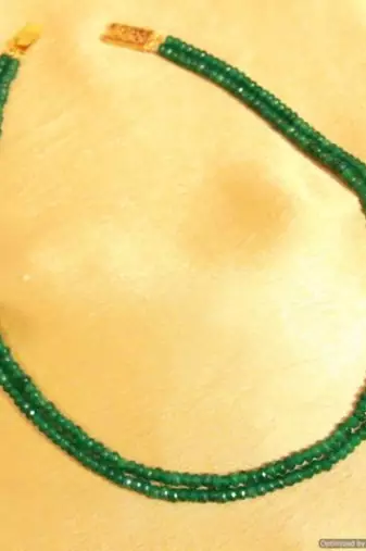 Green Onyx Semi Precious Two Line Necklace