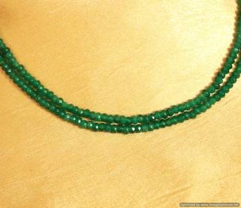 Green Onyx Semi Precious Two Line Necklace 3