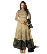 Peachpuff Embroidery Georgette unstiched  party wear salwar kameez