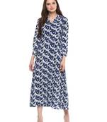 Jaipur Kurti Women's Maxi Indigo Dress