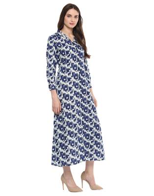 Jaipur Kurti Women's Maxi Indigo Dress 4