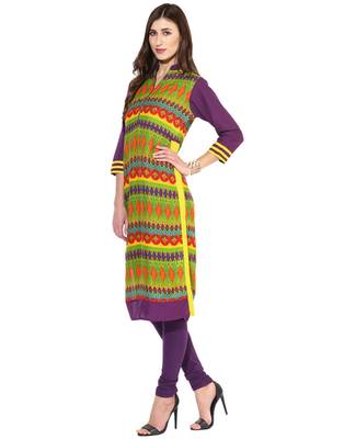 Jaipur Kurti Women's Rayon Multicolor Kurti 2