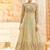 Beige multi resham work net salwar with dupatta