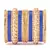 Traditional Shining Bangle Set For Women With Lac And Golden Stone Blue