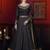 Black multi resham work silk salwar with dupatta