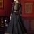 Black multi resham work silk salwar with dupatta
